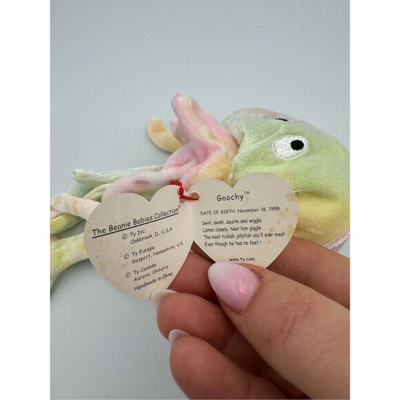 Ty Beanie Baby Rare Retired Goochy Jellyfish Collectors Item Vintage - Picture 2 of 3